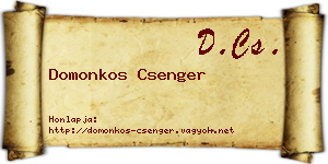 Domonkos Csenger névjegykártya